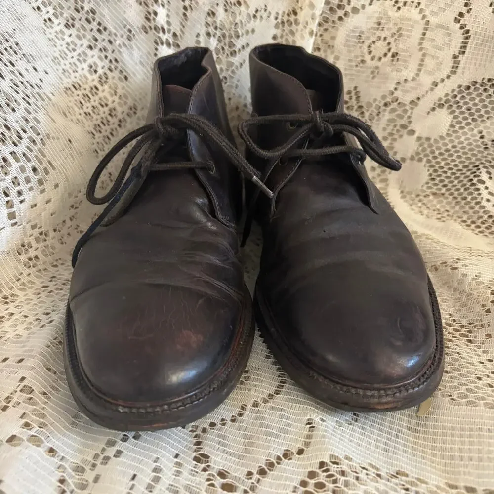 Johnston & Murphy 1850 Men's US 10.5 Dark Brown Leather Chukka Boots